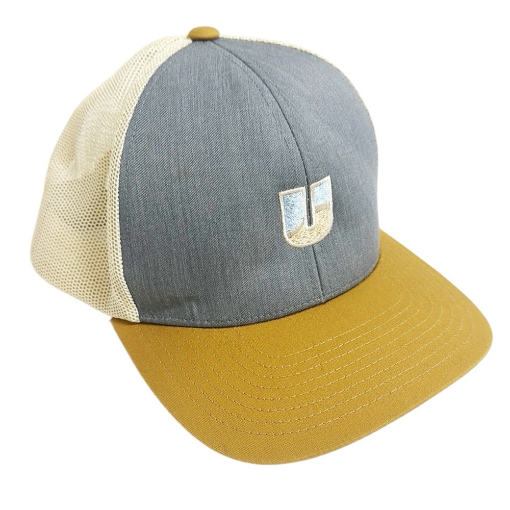 UTAH TRUCKER Hat Snap Back Gray/Mustard/Cream One Size